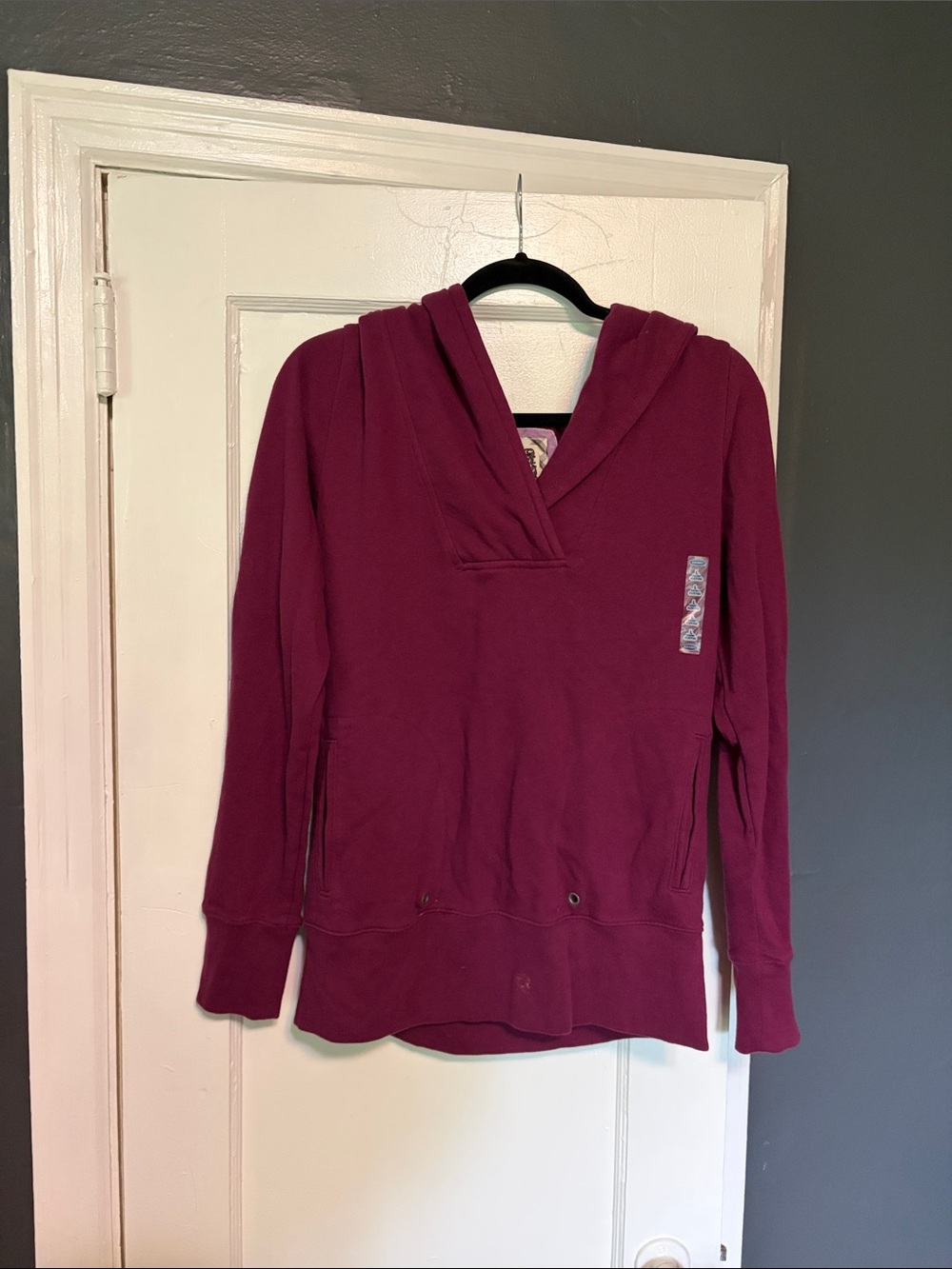 Old Navy Burgundy Hooded Pullover Sweatshirt